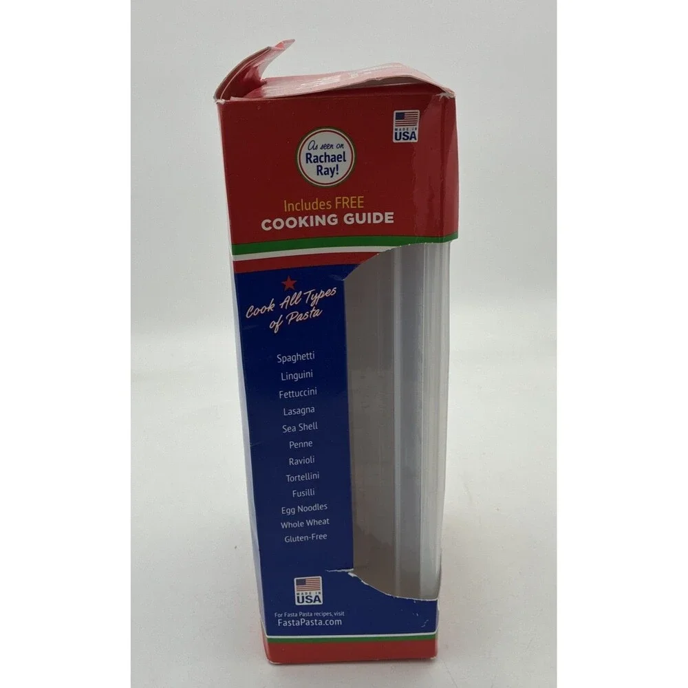 Fasta Pasta Microwave Cooker and Strainer Made in USA Dishwasher Safe Top Rack